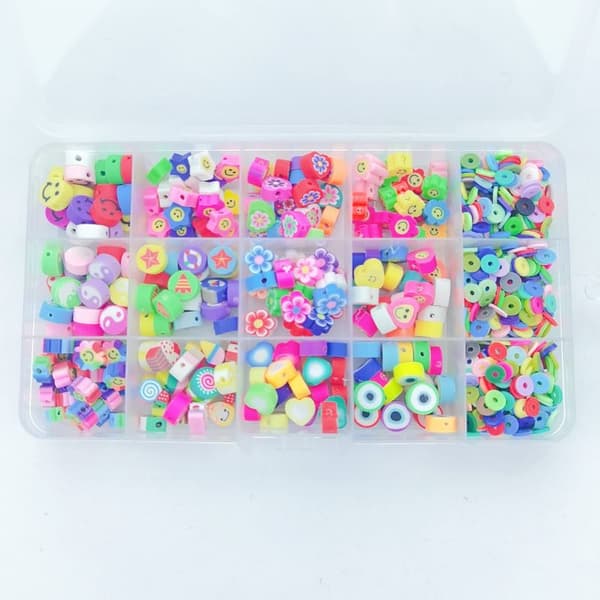 Clay Beads / Heishi Beads Fimo Kit - KREA DIY Smyckessats med olika pärlor - 4500 st