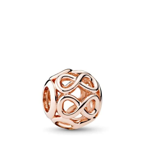 Hänge - Pandora - Infinity Charm - 14 karat - Rose guldpläterad - Blandad