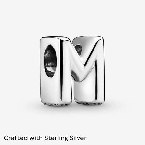 Breloque Dam - Silver - 797467 - Bokstav M - Hjärta - Sterlingsilver