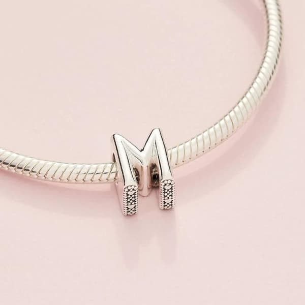 Breloque Dam - Silver - 797467 - Bokstav M - Hjärta - Sterlingsilver