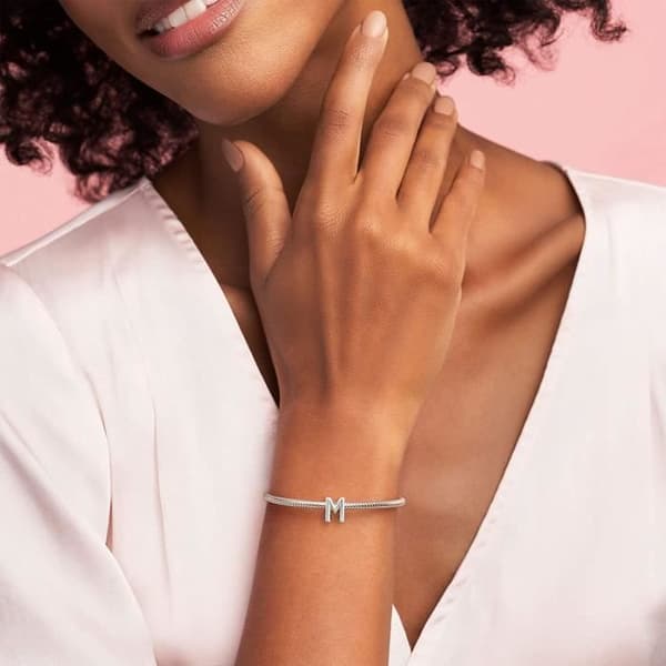 Breloque Dam - Silver - 797467 - Bokstav M - Hjärta - Sterlingsilver
