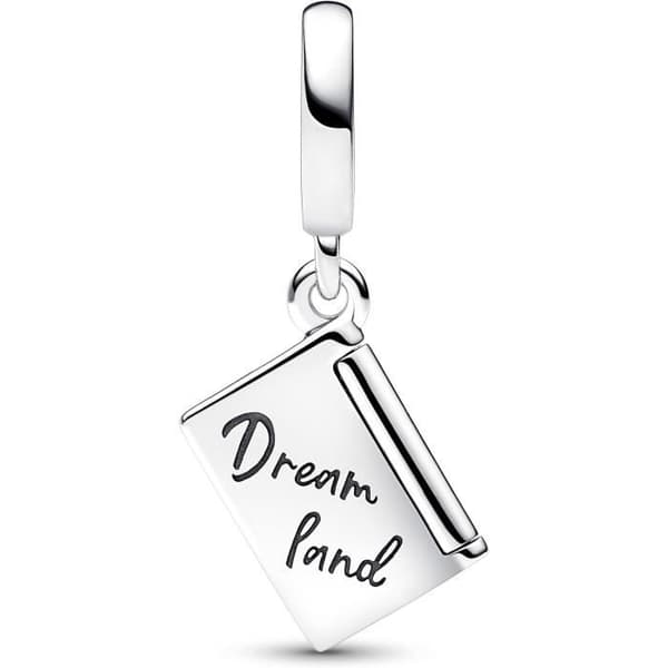 Pendantsmynt - Pandora - Moments 792680C01 - Sterling silver - Kubisk zirkon - Skuggad blå emalj