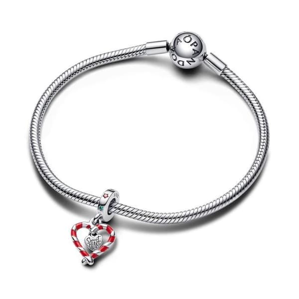 Charm hänge - PANDORA - Jul - Sterling silver - Röd - Kvinna
