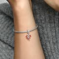Miniatyrbild 2 av 4: Charm hänge - PANDORA - Jul - Sterling silver - Röd - Kvinna