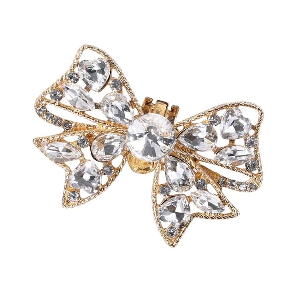 2 st / 1 par Guld Skosmycken Skoklämmor Shoe Clips - Rosetter med Kristaller / Strass