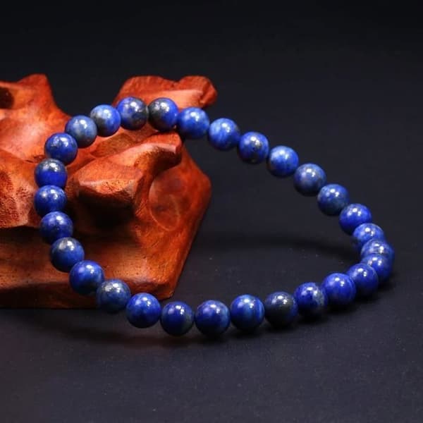 Pärlarmband - Lapis Lazuli - 8 mm - Födelsedagspresent - Blandat - Längd 19 cm
