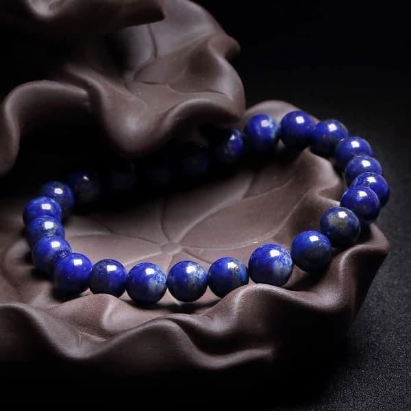 Pärlarmband - Lapis Lazuli - 8 mm - Födelsedagspresent - Blandat - Längd 19 cm