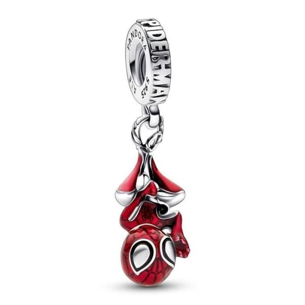 PANDORA CHARMS MARVEL COLLECTION Mod. HANGING SPIDER-MAN DANGLE (792323C01)