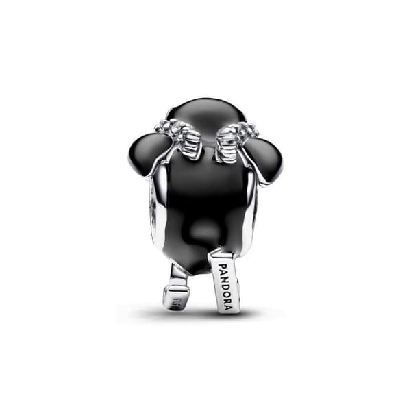 Charm i sterlingsilver - PANDORA - Skidande pingvin - Svart - Kvinna - Vinter