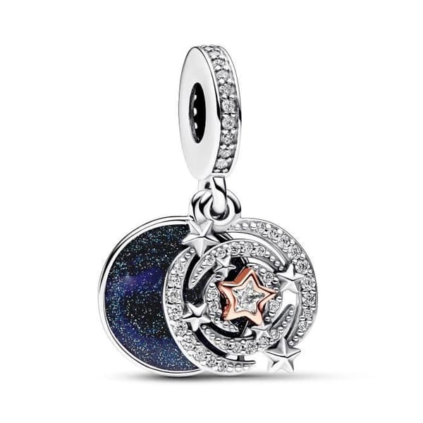 Charm - PANDORA - Bicolor stjärnfall - Silver - Rosé - Vuxen