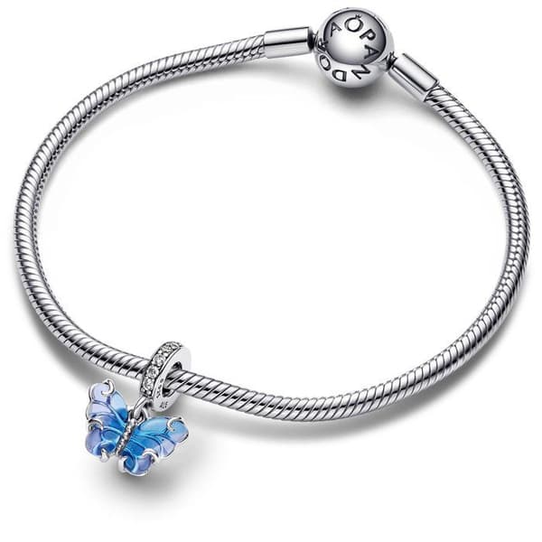 PANDORA Blått Murano Glas Fjärilshängande Berlock 792698C01