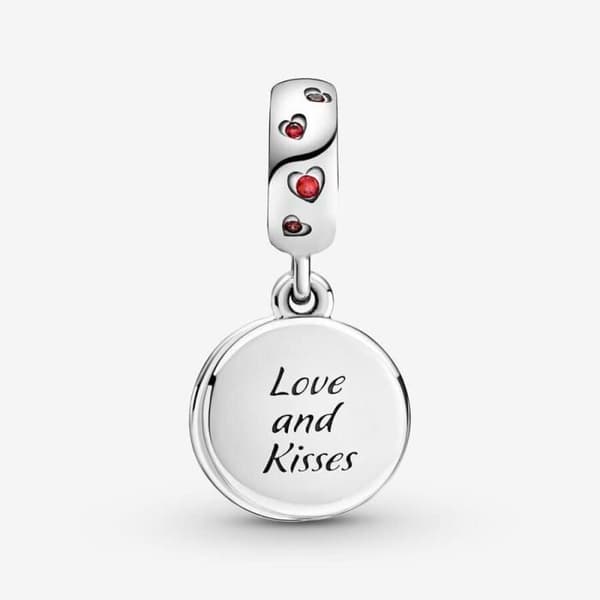 Silverhängeberlock - PANDORA - Musse Pigg Disney Love - Magentaröd - Dam