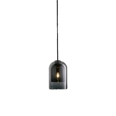 Nordisk Hängande Lampa, Justerbar Sladd, Modern Glassten Finish,Rökgrå, varmt ljus Smoky gray 2