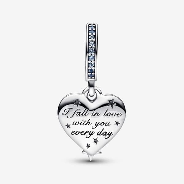 PANDORA Celestial Shooting Star Dubbelhjärthängsberlock 792356C01