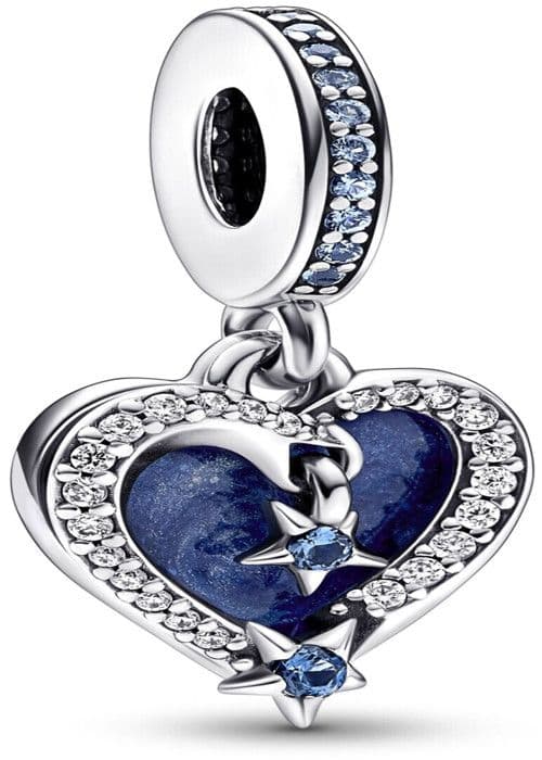 PANDORA Celestial Shooting Star Dubbelhjärthängsberlock 792356C01