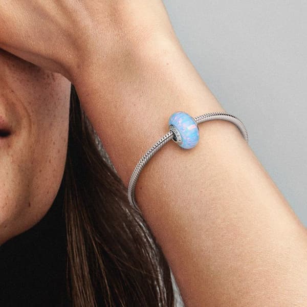 Berlock - Pandora - Ocean Blue Opal - Silver - Kvinna - Vuxen