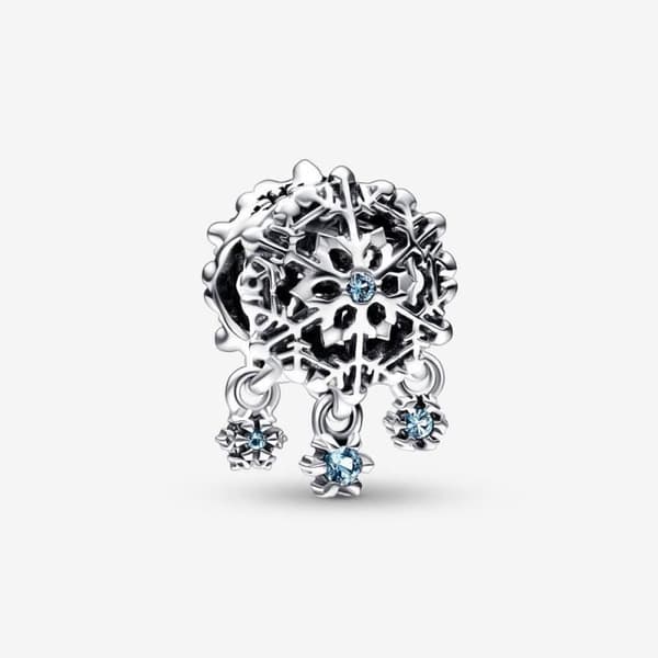 Charm hänge - PANDORA - Frostigt Snöflinga - Silver - Vit - Kvinna