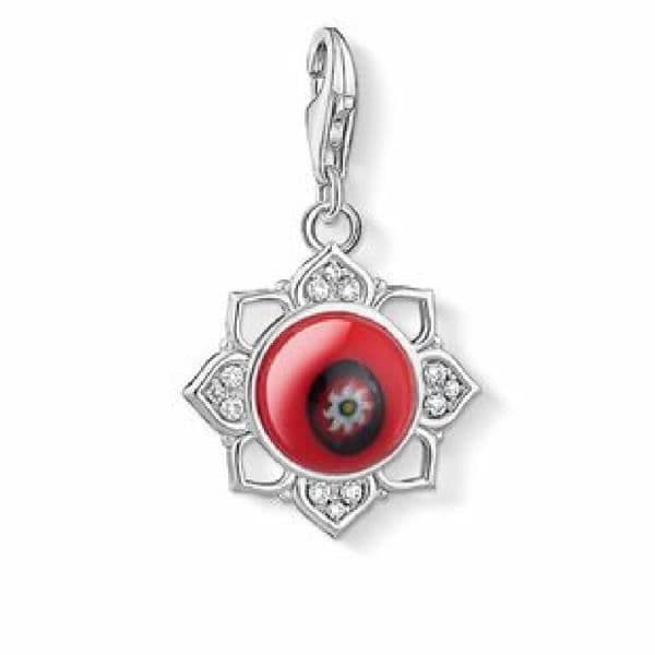 Charm - Thomas Sabo - 1441-052-10 - Silver - Red - Kvinna
