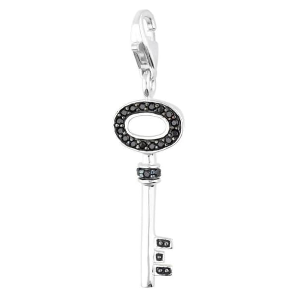 Thomas Sabo Charm Club Dam Berlock 925 Silber Silver/Svart nyckel 0395-051-11