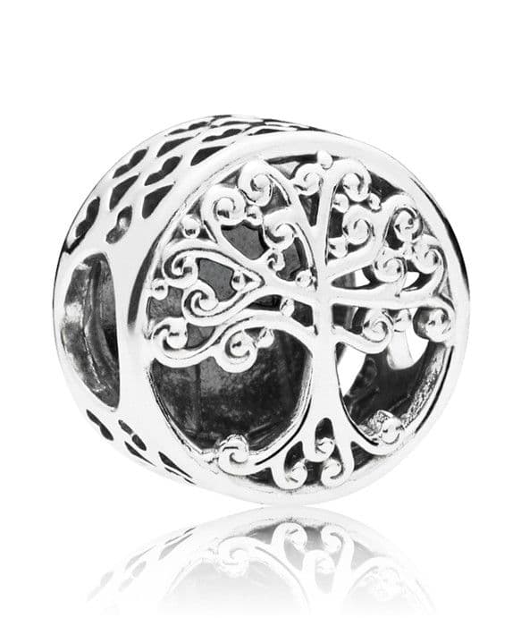 Berlock - Pandora - Släktträd - 925 Silver - Unik juvel - Kvinna