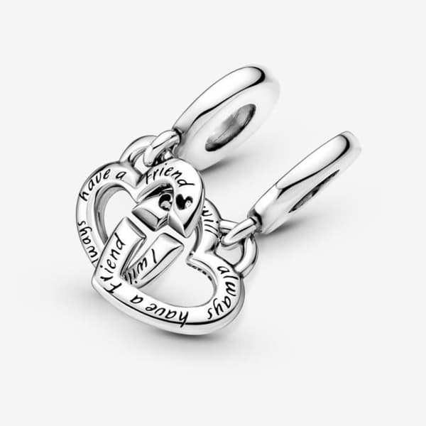 Charm - Systrars hjärtan - Metall - Blandat - Vuxen - Separabel