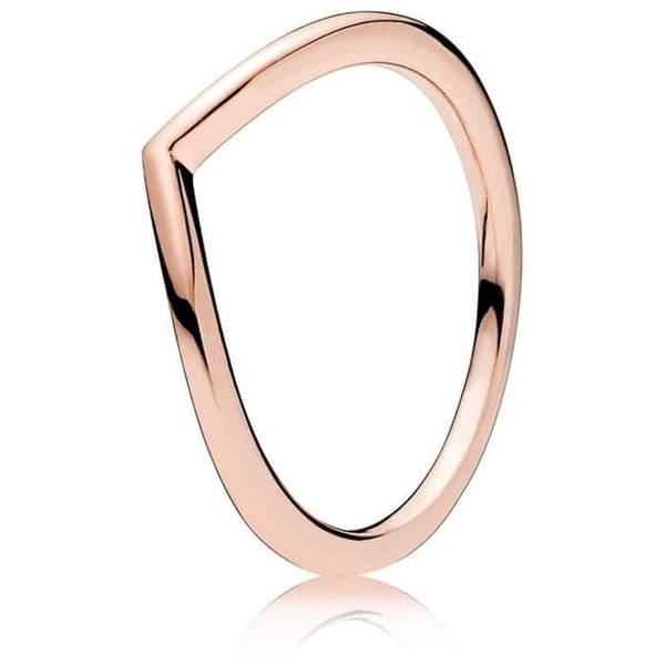 Ring - PANDORA - WHISHBONE SH - Rose guld - Rosa - Dam