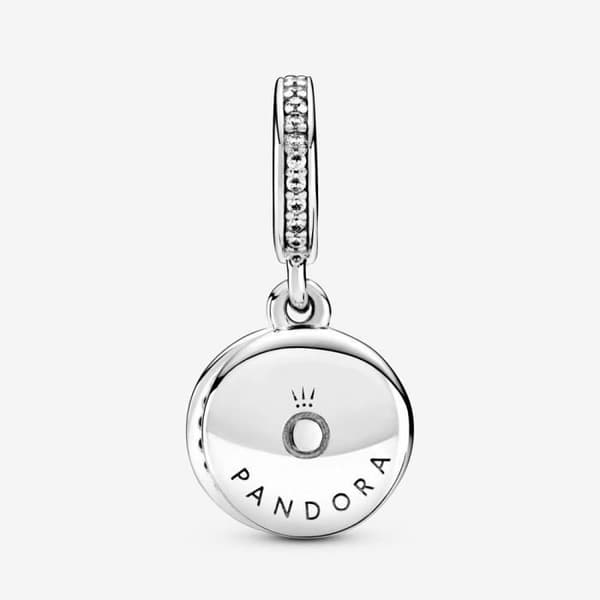 PANDORA Sparkling Blue Double Disc hängande berlock 799186C01