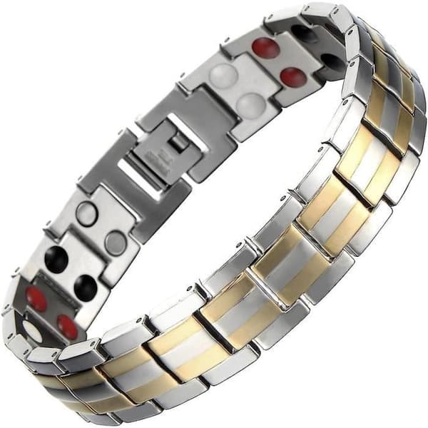 Raffinerad stil - Magnetisk titanarmband för män - Element med Germanium-magneter - Verktyg för borttagning av länkar ingår[H1111]