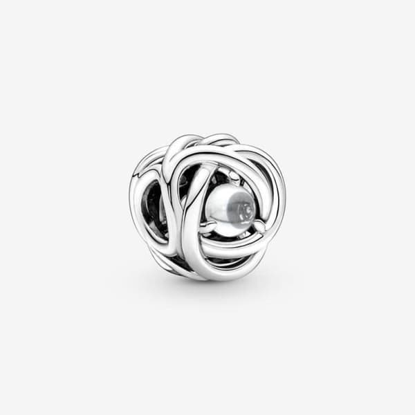 Pandora Eternity Circle Charm med April Birthstone