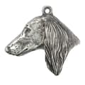 Miniatyrbild 5 av 10: Persisk vinthund, Saluki - silverpläterad nyckelring med hund, handväska dekoration, ryggsäckshänge från Art-Dog
