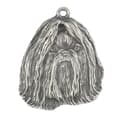 Miniatyrbild 5 av 10: Shih Tzu, Shi tsu, Shi-Tzu, Szi-cu, Szitzu I - silverpläterad nyckelring med hund, handväska dekoration, ryggsäckshänge från Art-Dog