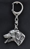 Miniatyrbild 7 av 10: Dalmatian, Dalmatian Pointer - silverpläterad nyckelring med hund, handväska dekoration, ryggsäckshänge från Art-Dog