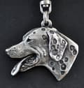 Miniatyrbild 8 av 10: Dalmatian, Dalmatian Pointer - silverpläterad nyckelring med hund, handväska dekoration, ryggsäckshänge från Art-Dog