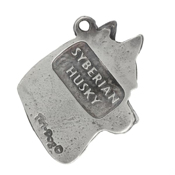 Siberian Husky, Siberian Husky - silverpläterad nyckelring med hund, handväska dekoration, ryggsäckshänge från Art-Dog
