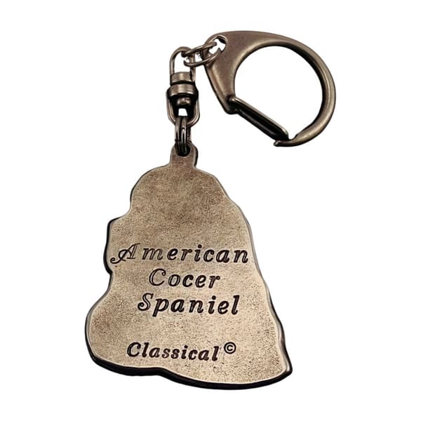 American Cocker Spaniel - silverpläterad nyckelring med hund, handväska dekoration, ryggsäckshänge från Art-Dog