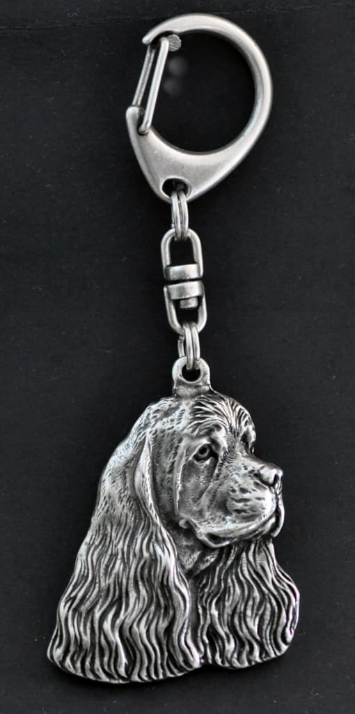 American Cocker Spaniel - silverpläterad nyckelring med hund, handväska dekoration, ryggsäckshänge från Art-Dog
