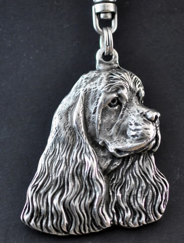 American Cocker Spaniel - silverpläterad nyckelring med hund, handväska dekoration, ryggsäckshänge från Art-Dog