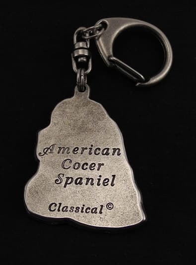 American Cocker Spaniel - silverpläterad nyckelring med hund, handväska dekoration, ryggsäckshänge från Art-Dog