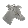 Miniatyrbild 6 av 10: Whippet, engelsk vinthund - silverpläterad nyckelring med hund, handväska dekoration, ryggsäckshänge från Art-Dog