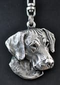 Miniatyrbillede 7 af 10: Rhodesian Ridgeback, afrikansk løvehund - sølvbelagt nøglering med hund, håndtaskedekoration, rygsækvedhæng fra Art-Dog