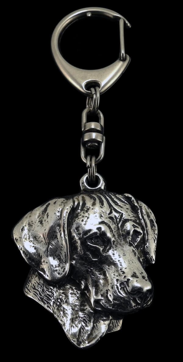 Rhodesian Ridgeback, afrikansk løvehund - sølvbelagt nøglering med hund, håndtaskedekoration, rygsækvedhæng fra Art-Dog