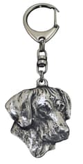 Miniatyrbillede 2 af 10: Rhodesian Ridgeback, afrikansk løvehund - sølvbelagt nøglering med hund, håndtaskedekoration, rygsækvedhæng fra Art-Dog