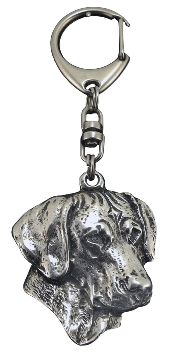 Rhodesian Ridgeback, afrikansk løvehund - sølvbelagt nøglering med hund, håndtaskedekoration, rygsækvedhæng fra Art-Dog