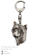 Miniatyrbild 4 av 10: Chinese Crested Dog - silverpläterad nyckelring med hund, handväska dekoration, ryggsäckshänge från Art-Dog