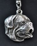 Pikkukuva 8 / 10: Bordeaux Dog, Dogue de Bordeaux, Ranskan mastiffi I - hopeoitu avaimenperä koiralla, käsilaukun koristelu, reppuriipus Art-Dog