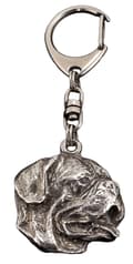 Pikkukuva 2 / 10: Bordeaux Dog, Dogue de Bordeaux, Ranskan mastiffi I - hopeoitu avaimenperä koiralla, käsilaukun koristelu, reppuriipus Art-Dog