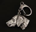 Miniatyrbild 7 av 9: Weimaraner, Weimaraner - silverpläterad nyckelring med hund, handväska dekoration, ryggsäckshänge från Art-Dog