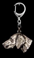 Miniatyrbild 8 av 9: Weimaraner, Weimaraner - silverpläterad nyckelring med hund, handväska dekoration, ryggsäckshänge från Art-Dog