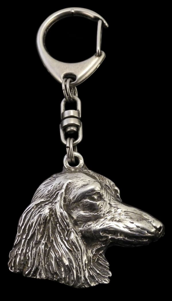 Mäyräkoira - hopeoitu avaimenperä koiralla, käsilaukkukoriste, Art-Dogin reppuriipus