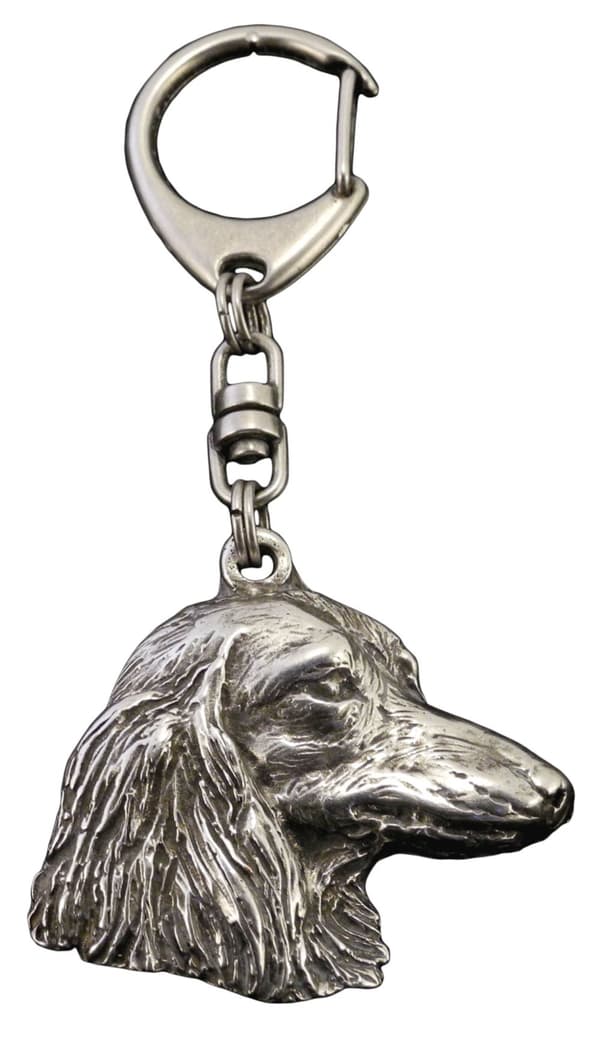 Mäyräkoira - hopeoitu avaimenperä koiralla, käsilaukkukoriste, Art-Dogin reppuriipus